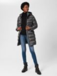 Hobbs Danika Longline Puffer Jacket, Charcoal Grey