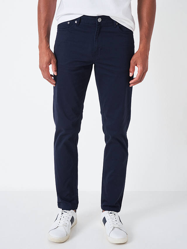 Crew Clothing Spencer 5 Pocket Slim Jeans, Navy at John Lewis & Partners