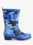 John Lewis Kids' Camouflage Wellington Boots, Blue