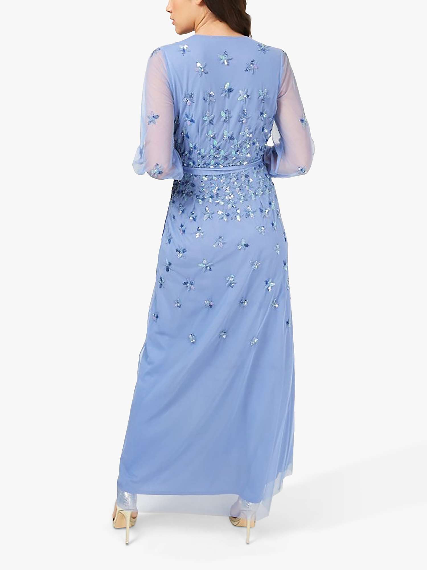 Buy Little Mistress Floral Embellished Maxi Dress, Blue Online at johnlewis.com