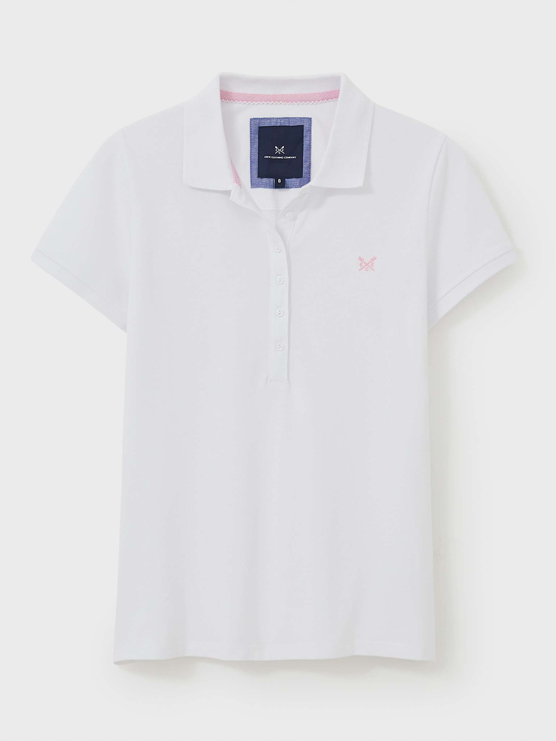 Crew Clothing Classic Polo Shirt, Winter White at John Lewis & Partners