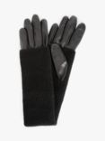 John Lewis Knitted Cuff Leather Gloves