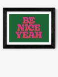 EAST END PRINTS Limbo and Ginger 'Be Nice Yeah' Framed Print