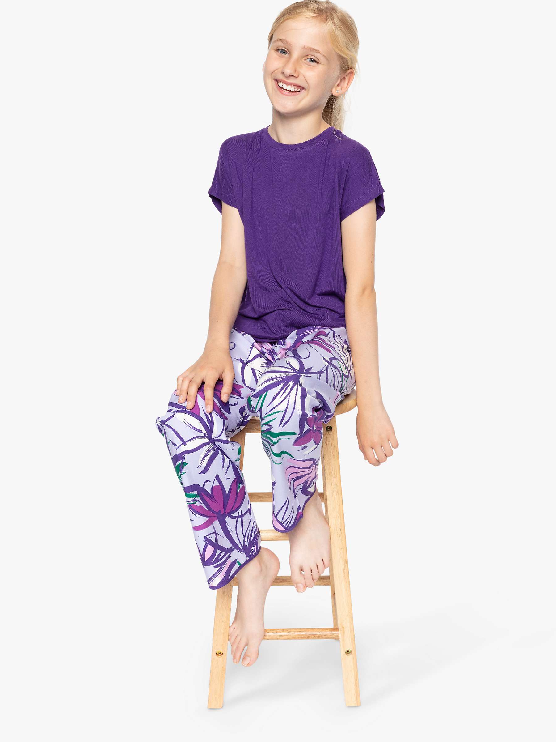 Buy Cyberjammies Kids' Tilly Jersey Pyjama Set, Lilac Online at johnlewis.com