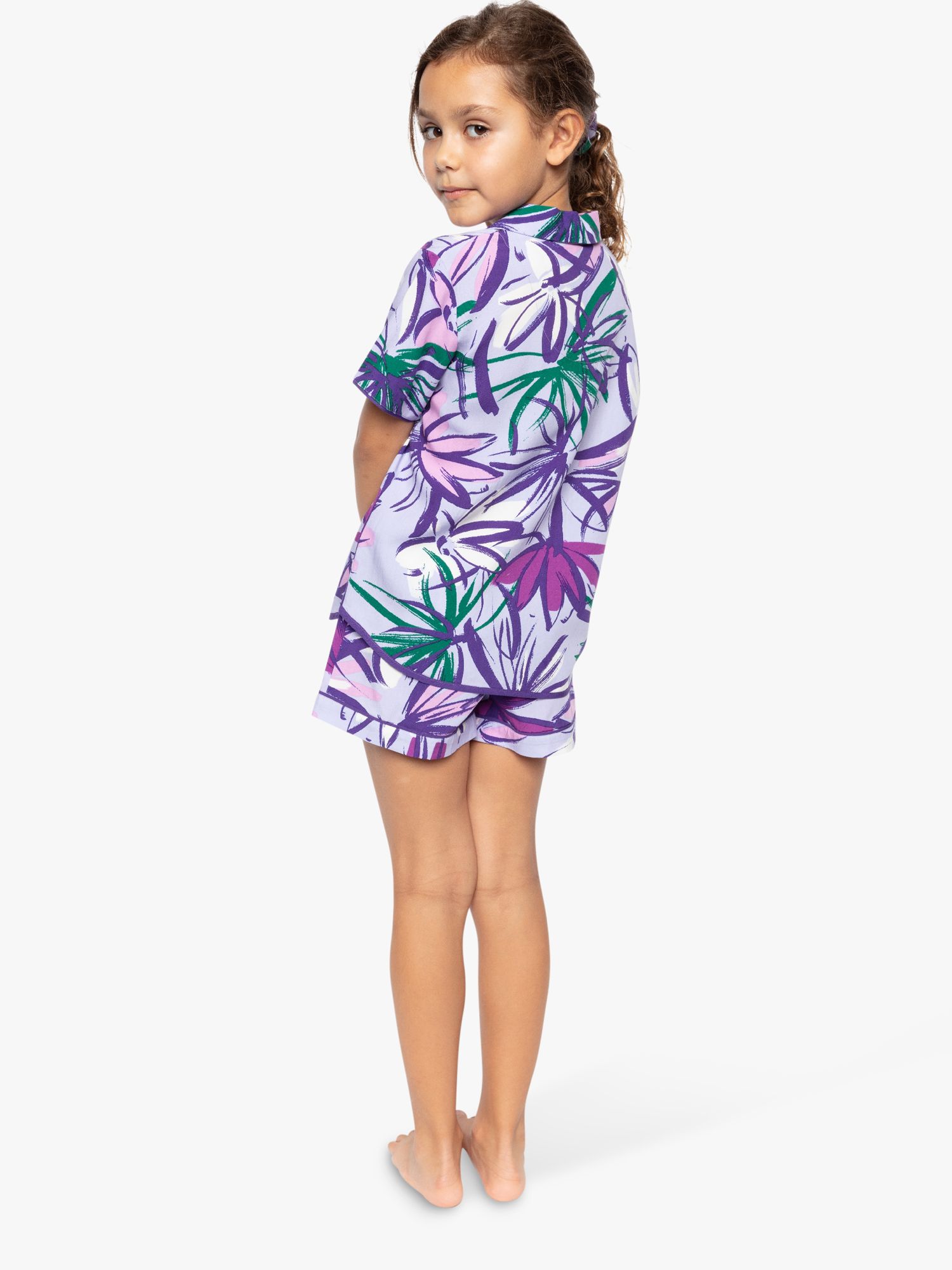 Cyberjammies Kids' Tilly Floral Pyjama Set, Lilac, 2-3 years