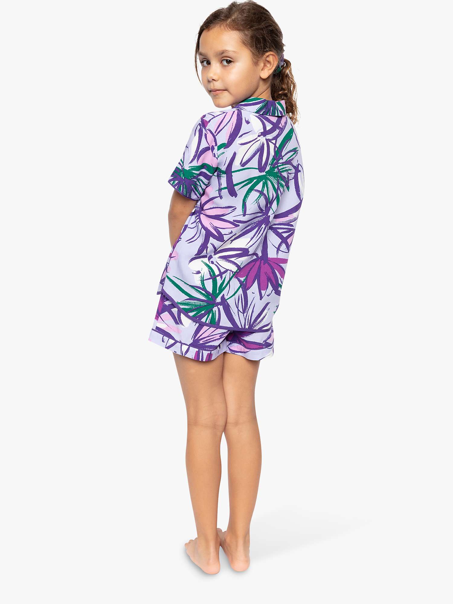 Buy Cyberjammies Kids' Tilly Floral Pyjama Set, Lilac Online at johnlewis.com