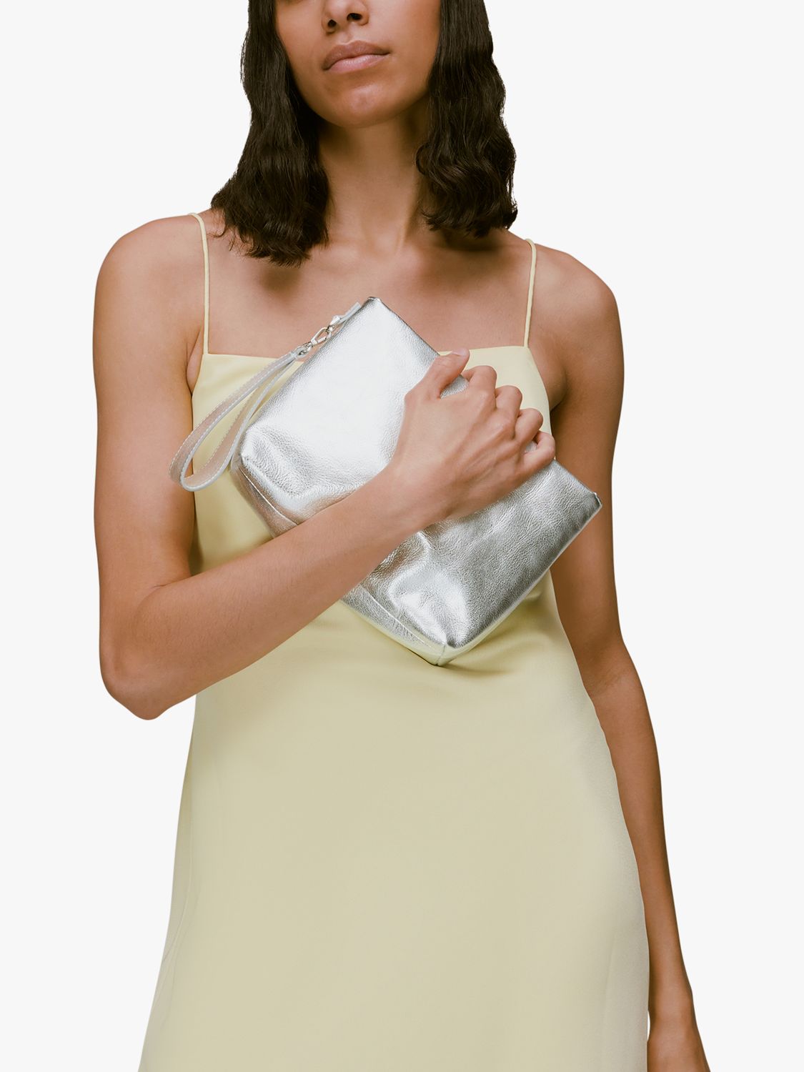 Buy Whistles Avah Leather Zip Clutch Bag Online at johnlewis.com