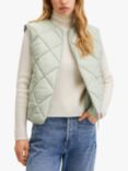 Mango Quilted Gilet, Green