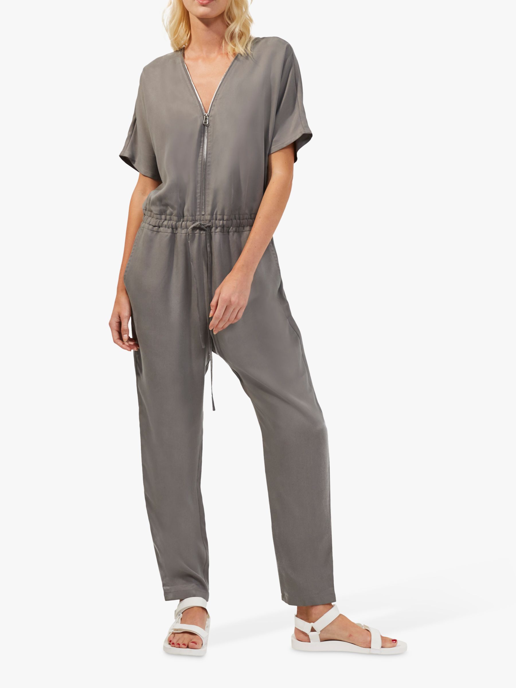 Fashion Trousers Jumpsuits French Connection Jumpsuit light grey casual look 