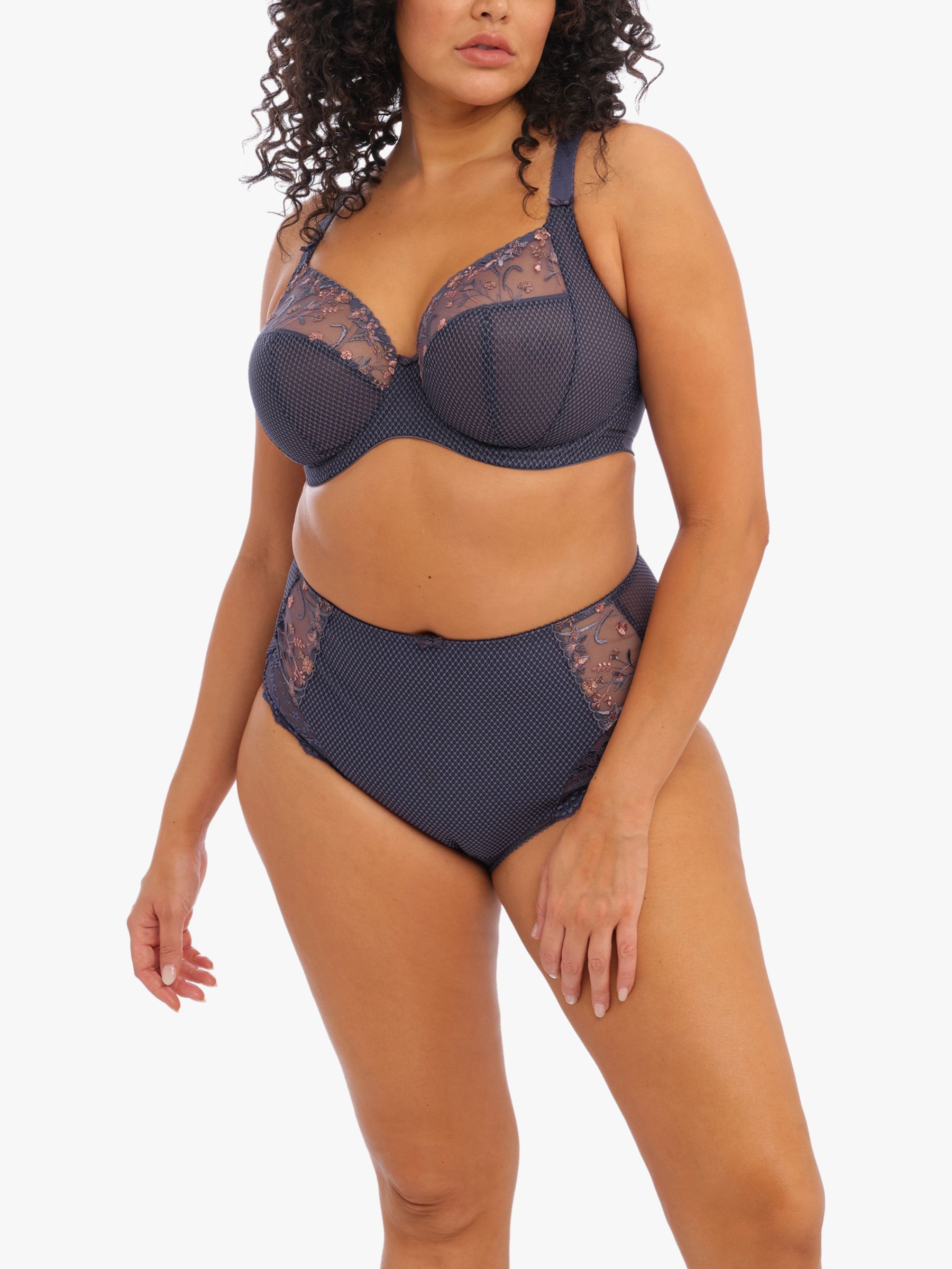 Elomi Charley Underwire Plunge Bra in Pansy (PAY) - Busted Bra Shop