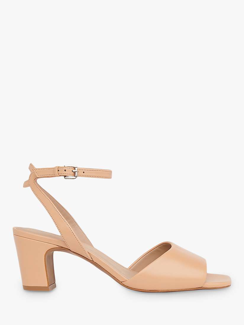 Buy Whistles Emerson Leather Mid Block Heel Sandals, Neutral Online at johnlewis.com