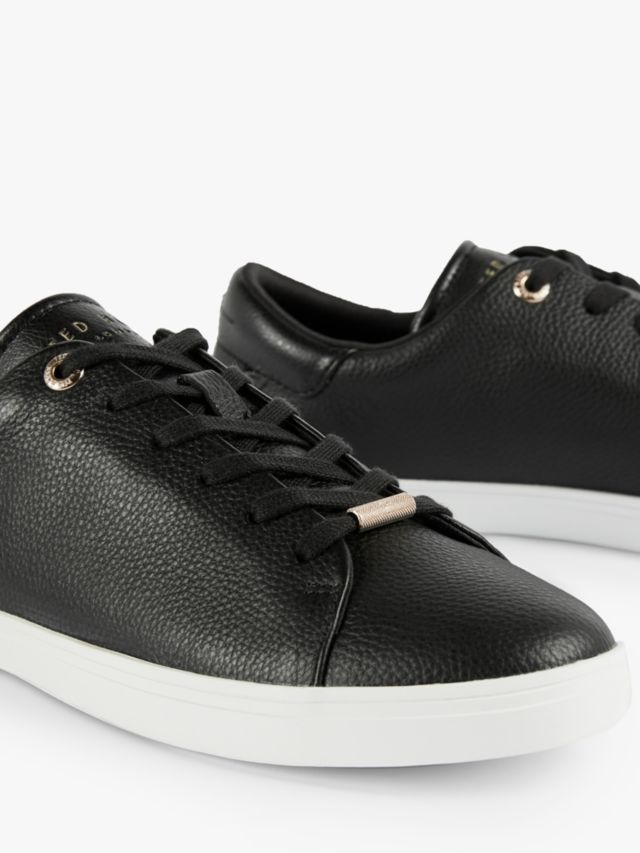 Ted Baker Feeka Low Top Leather Trainers, Black, 2