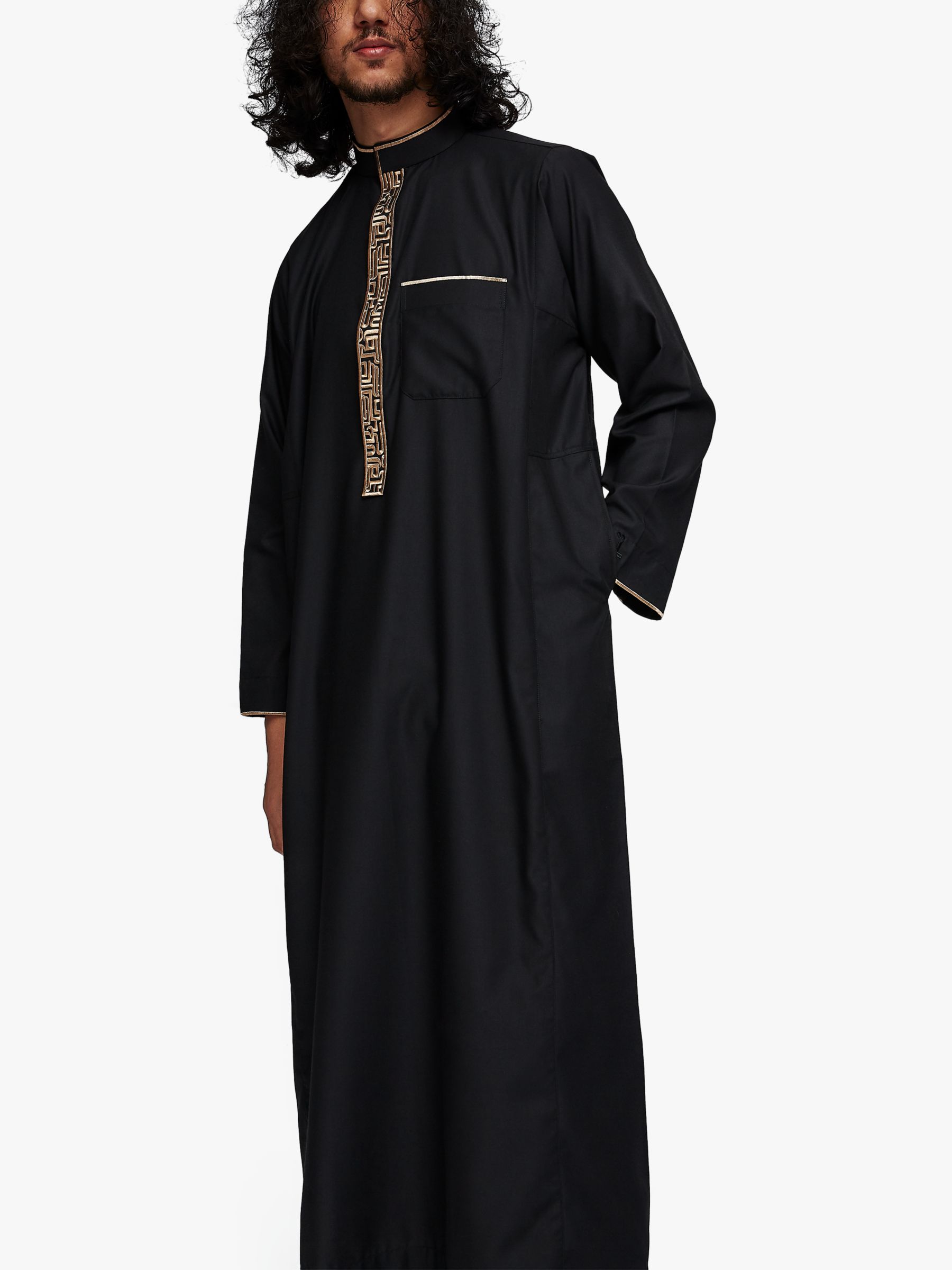 Islamic Impressions Sultan Thobe Jubbah, Black, 50 in