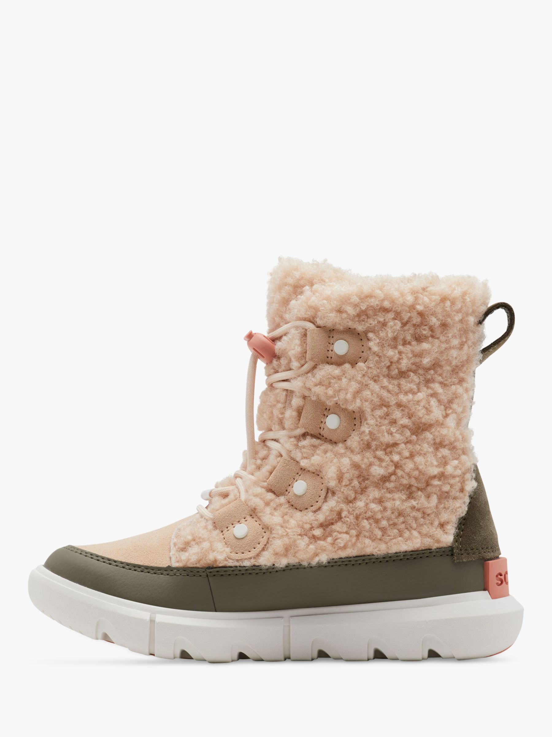 SOREL Kids' Explorer Cosy Shearling Snow Boots at John Lewis & Partners