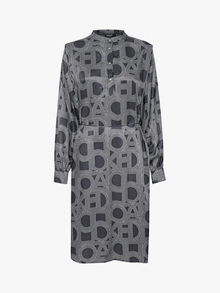 Soaked In Luxury Marian Graphic Logo Print Dress