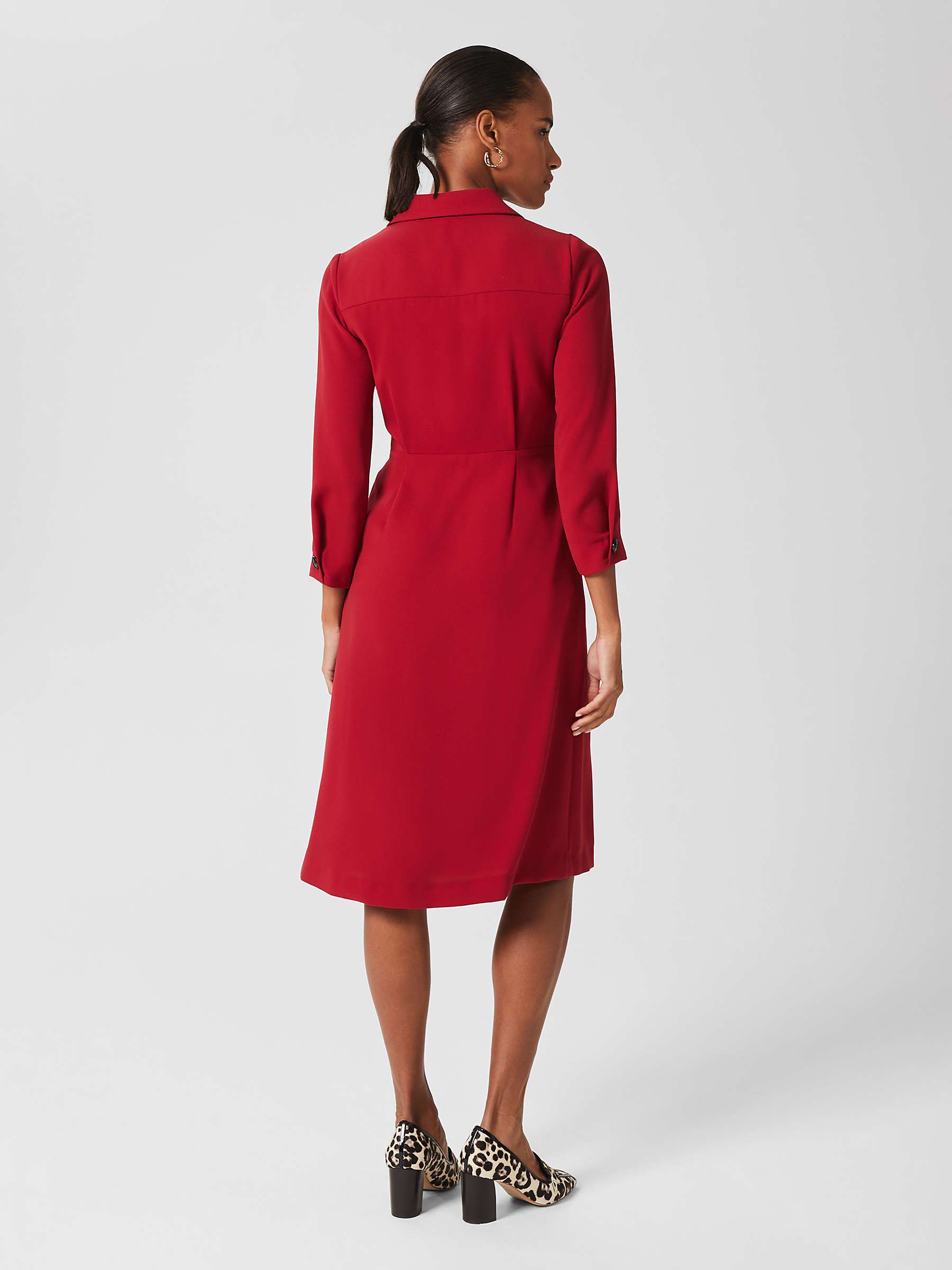 Buy Hobbs Dani Wrap Dress, Deep Red Online at johnlewis.com