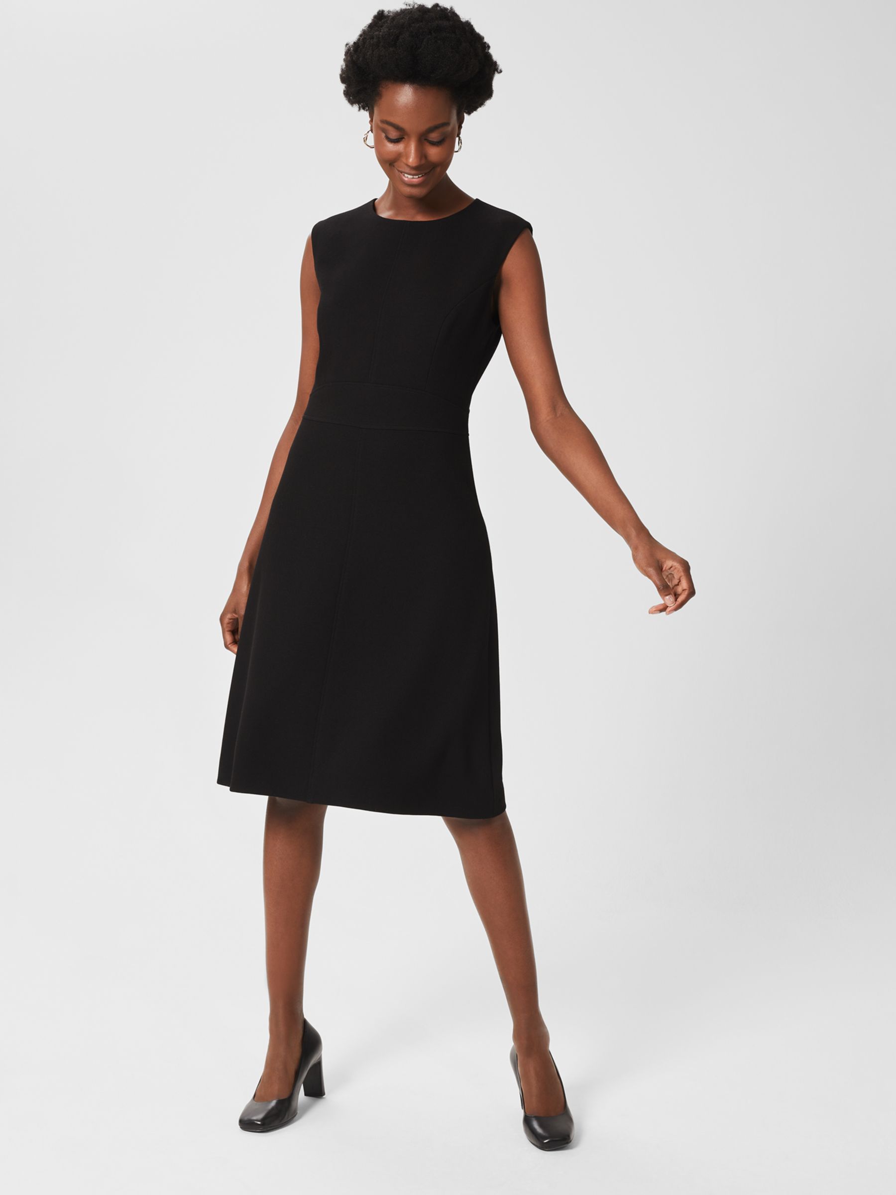 Hobbs Ophelia A-Line Dress, Black, 6