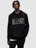 AllSaints Destroy Saints Logo Hoodie, Black