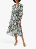 Phase Eight Indiana Floral Tiered Midi Dress, Pine