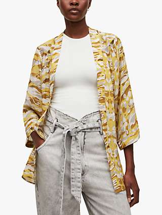 AllSaints Carina Oni Abstract Kimono, Yellow