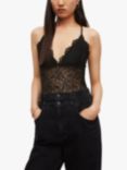 AllSaints Erity Lace Bodysuit, Black