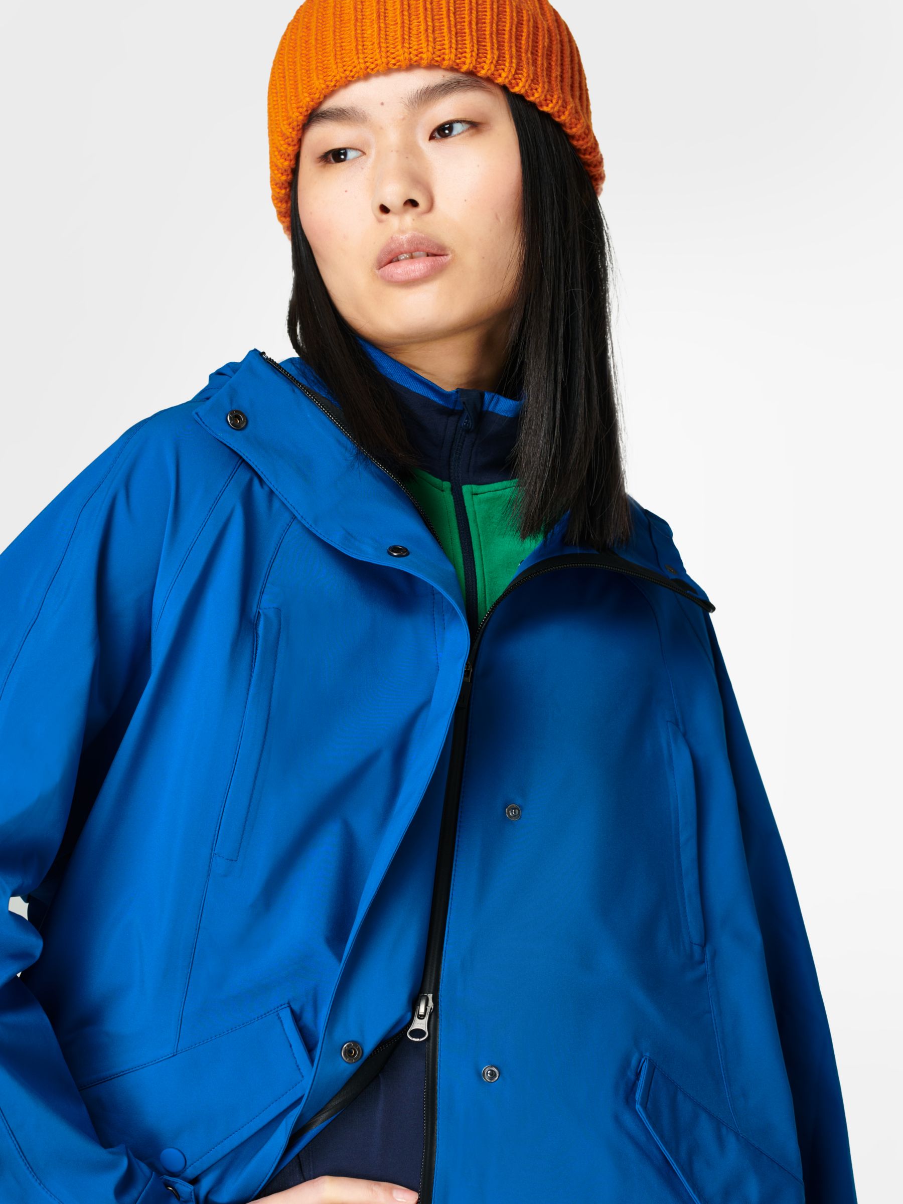 Sweaty Betty Mission Parka Jacket, Oxford Blue at John Lewis & Partners