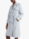 Tommy Hilfiger Double Breasted Trench Coat, Breezy Blue