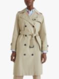 Tommy Hilfiger Organic Cotton Double Breasted Trench Coat, Beige