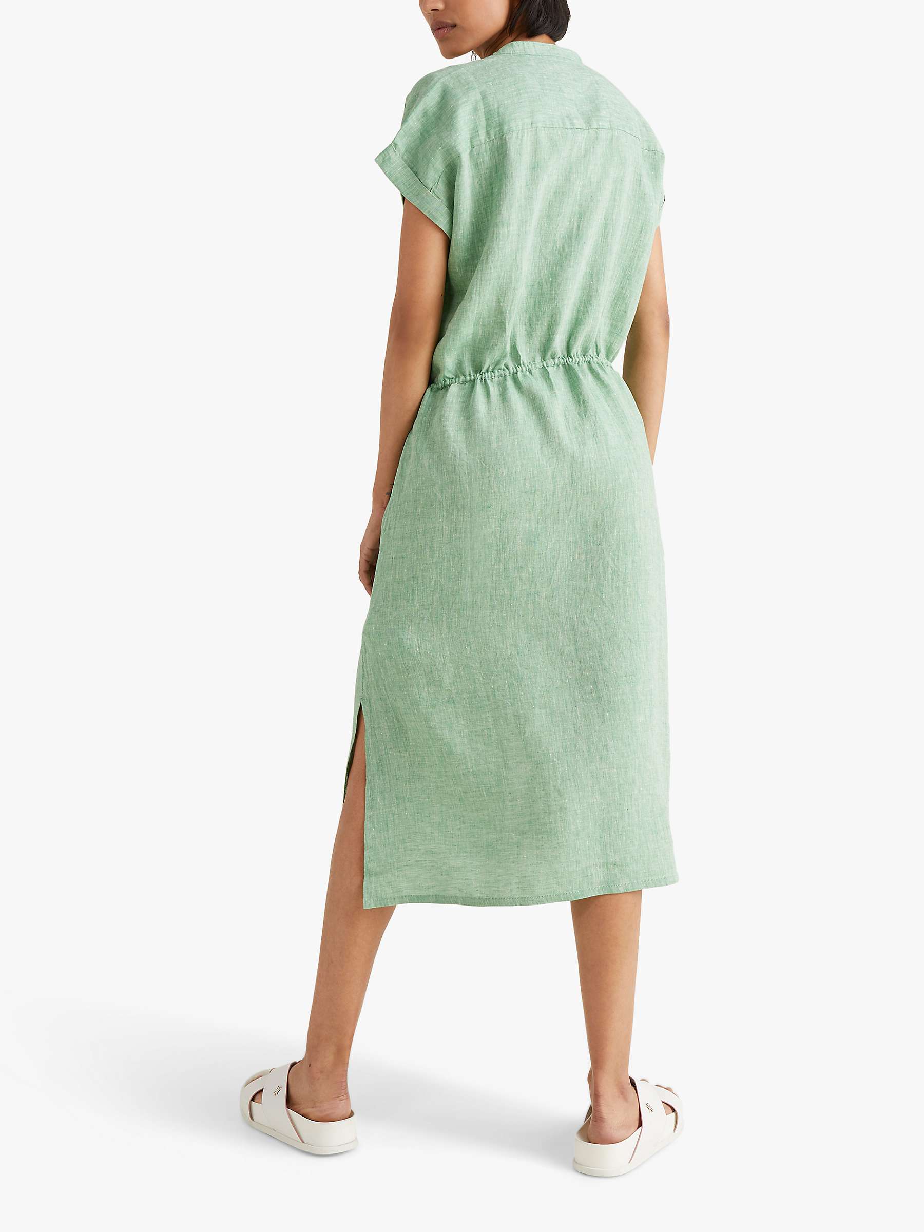 Buy Tommy Hilfiger Linen Shirt Dress, Botanical Green Online at johnlewis.com