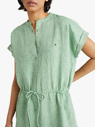 Tommy Hilfiger Linen Shirt Dress, Botanical Green