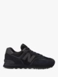 New Balance 574 Suede Trainers, Black Iris