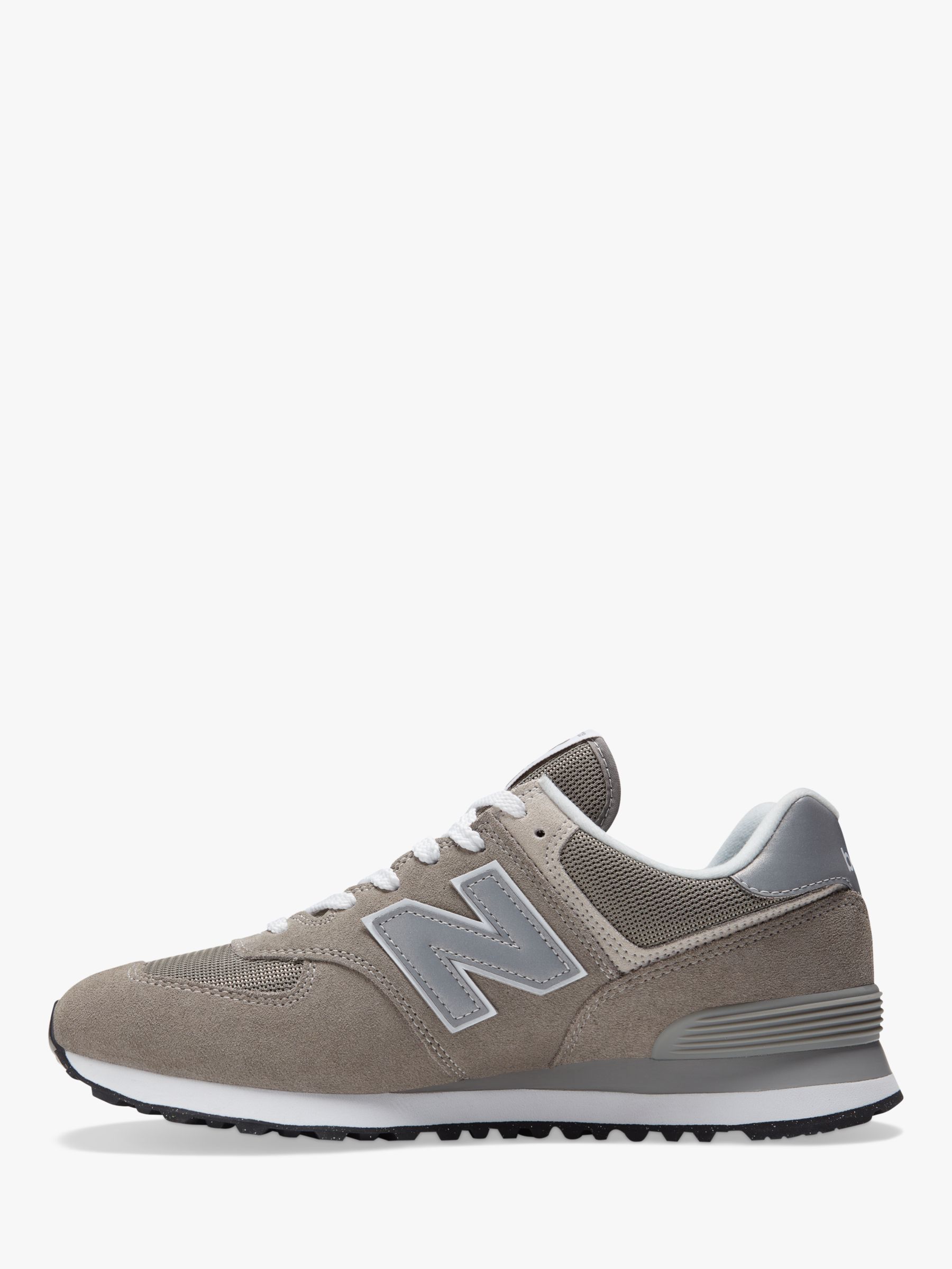 New Balance 574 Suede Trainers, Grey/White at John Lewis & Partners