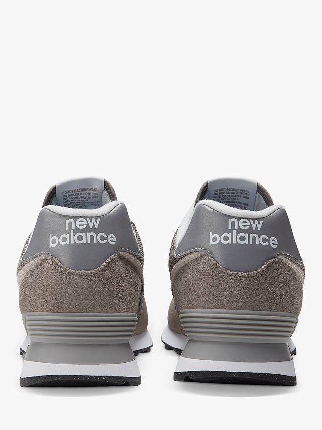 New Balance 574 Suede Trainers, Grey/White