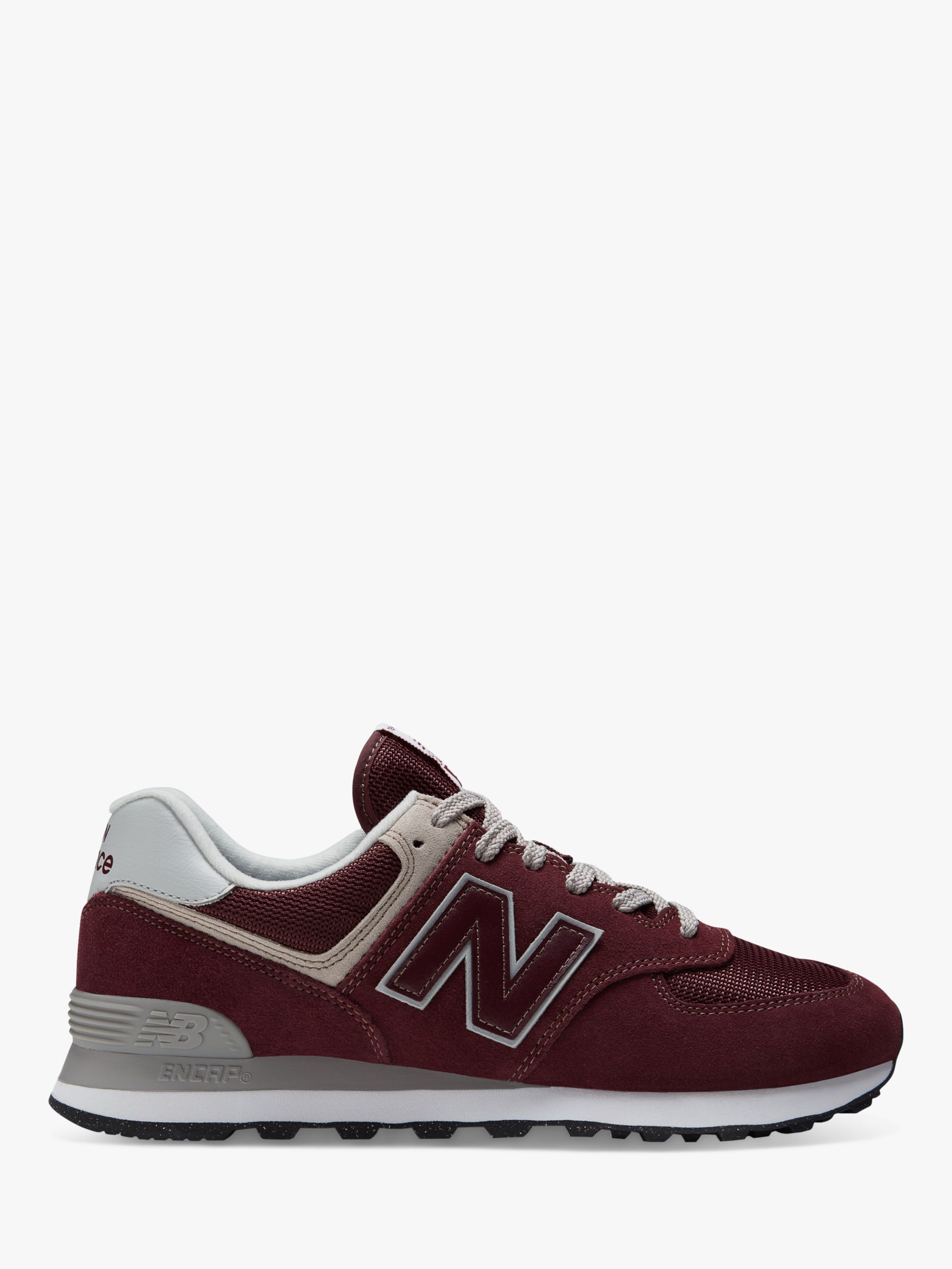 Excéntrico Sumergido litro New Balance 574 Suede Trainers, Red at John Lewis & Partners