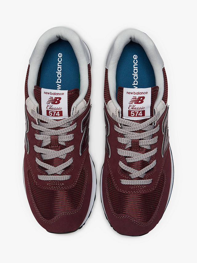 New Balance 574 Suede Trainers, Red