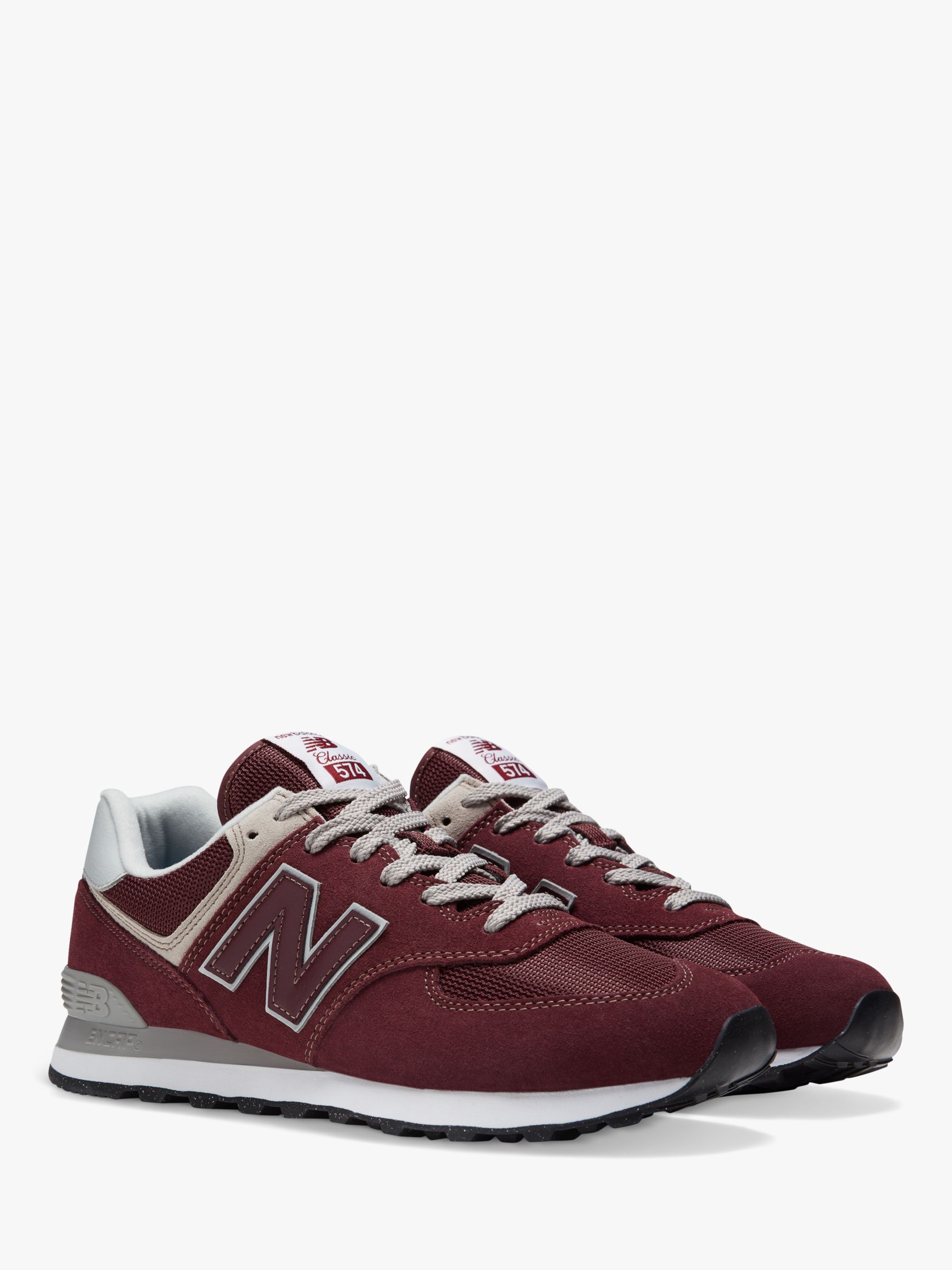 New Balance 574 Suede Trainers, Red, 7