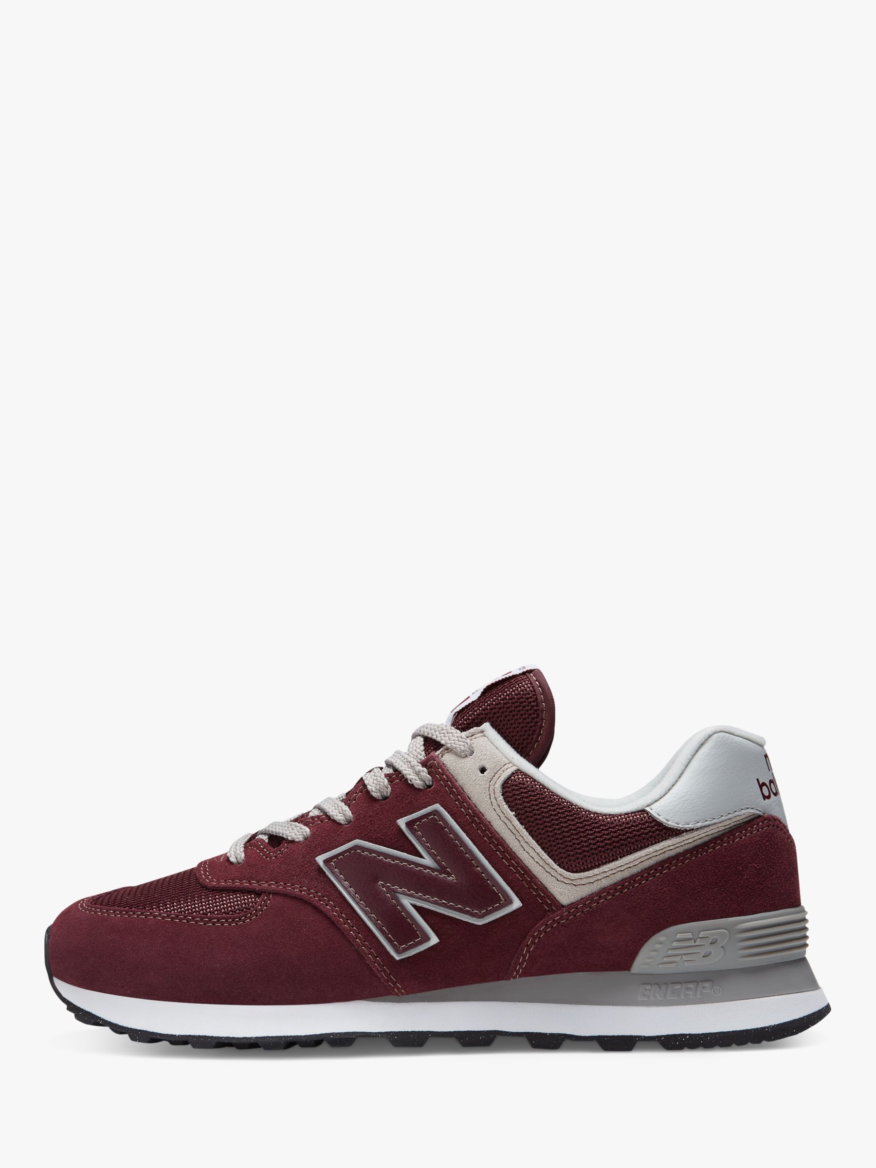 New Balance 574 Suede Trainers, Red, 7