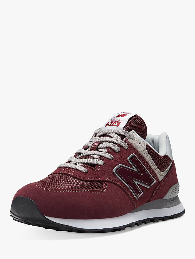 New Balance 574 Suede Trainers, Red