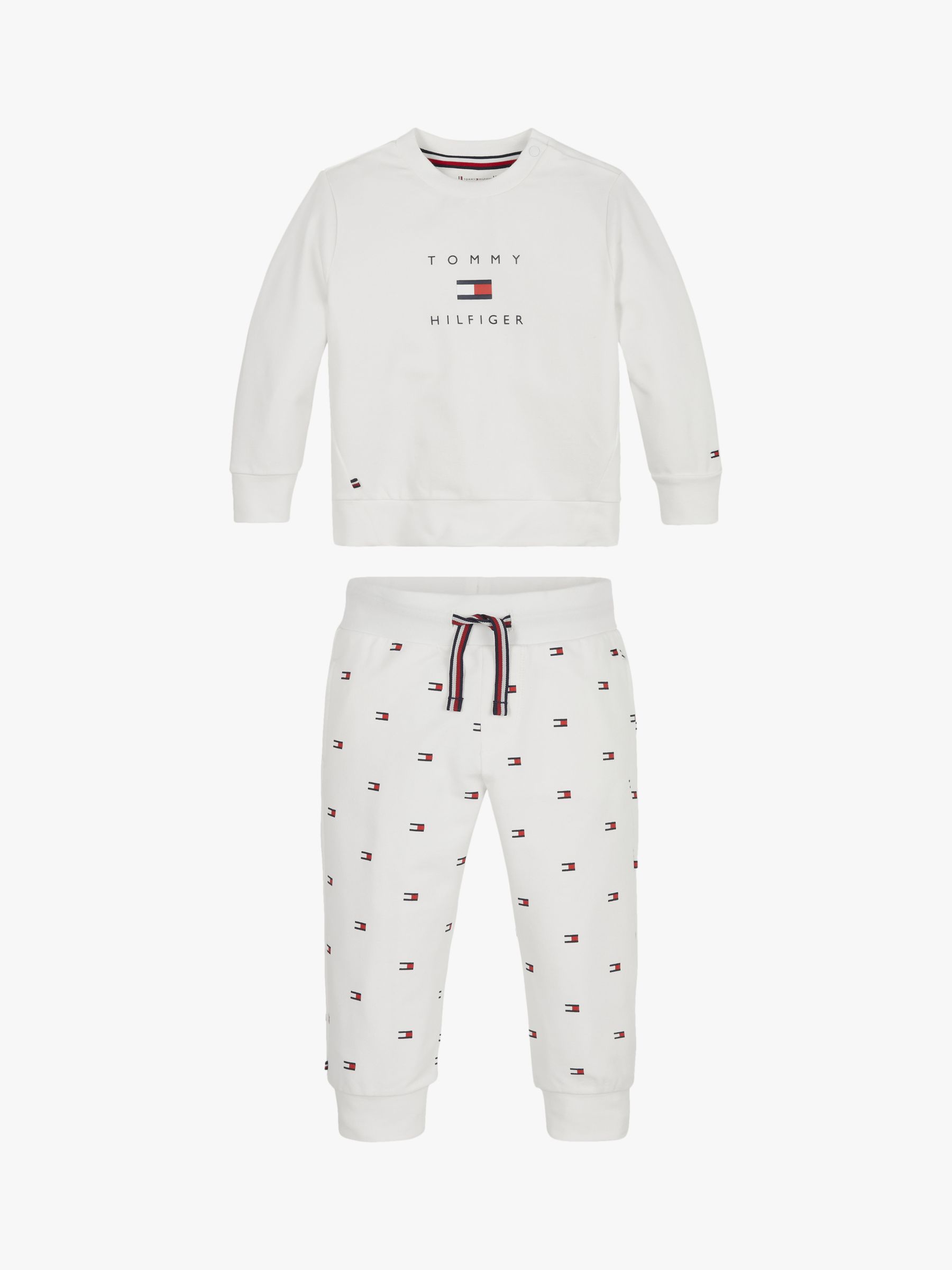 Tommy Hilfiger Baby Logo Jumper and Joggers Set, White