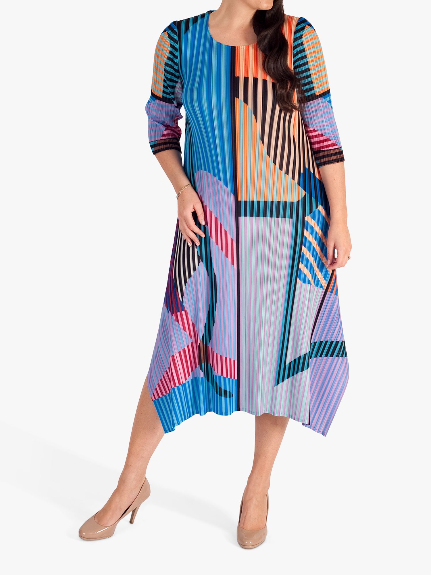 Buy chesca Cosmopolitan Striped Midi Dress, Multi Online at johnlewis.com