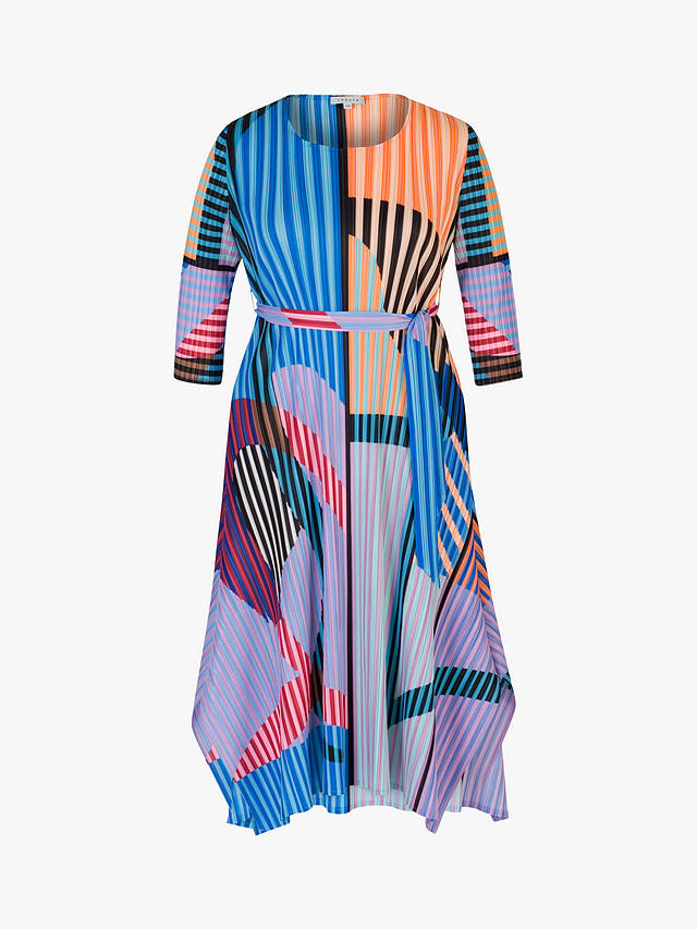 chesca Cosmopolitan Striped Midi Dress, Multi