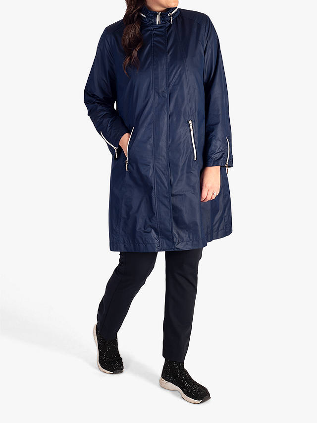 chesca Pearlised Raincoat, Navy