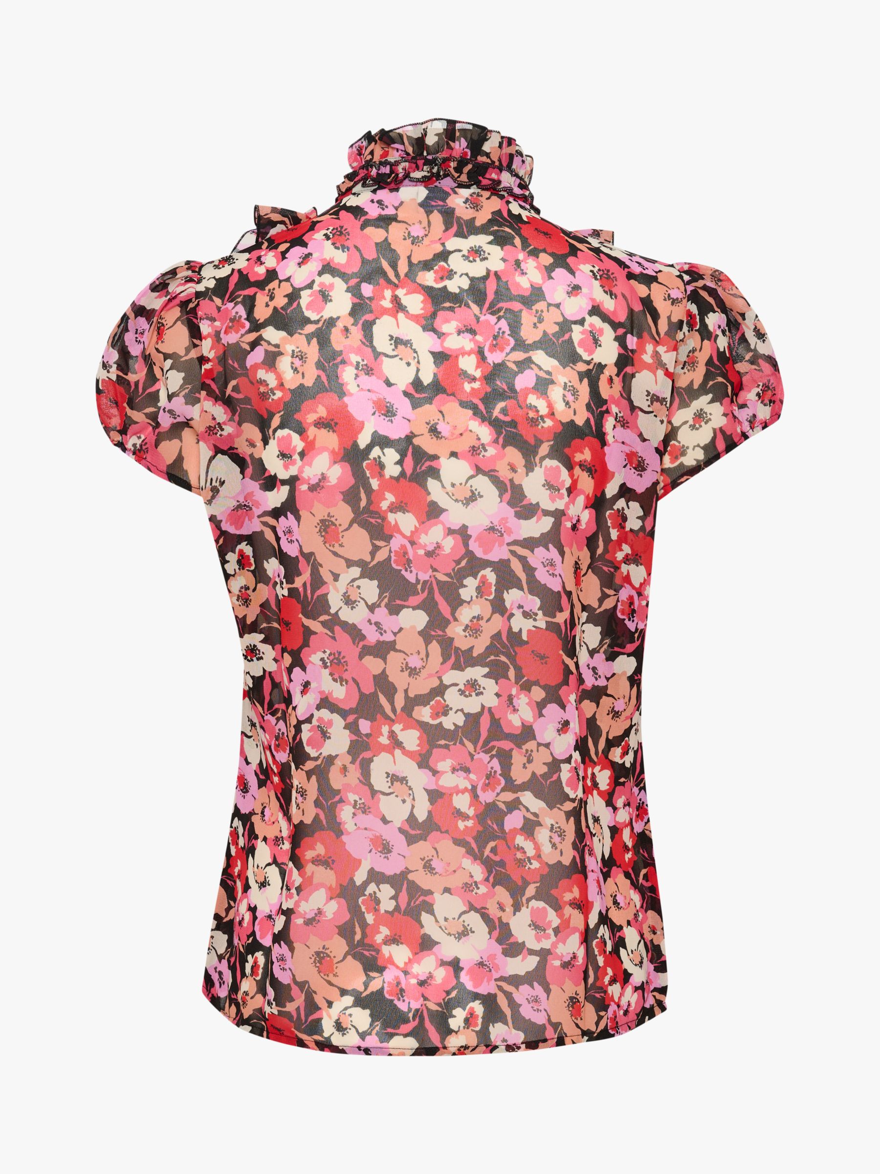 Saint Tropez Lilja Short Sleeve Poppy Print Shirt, Red/Multi, XS