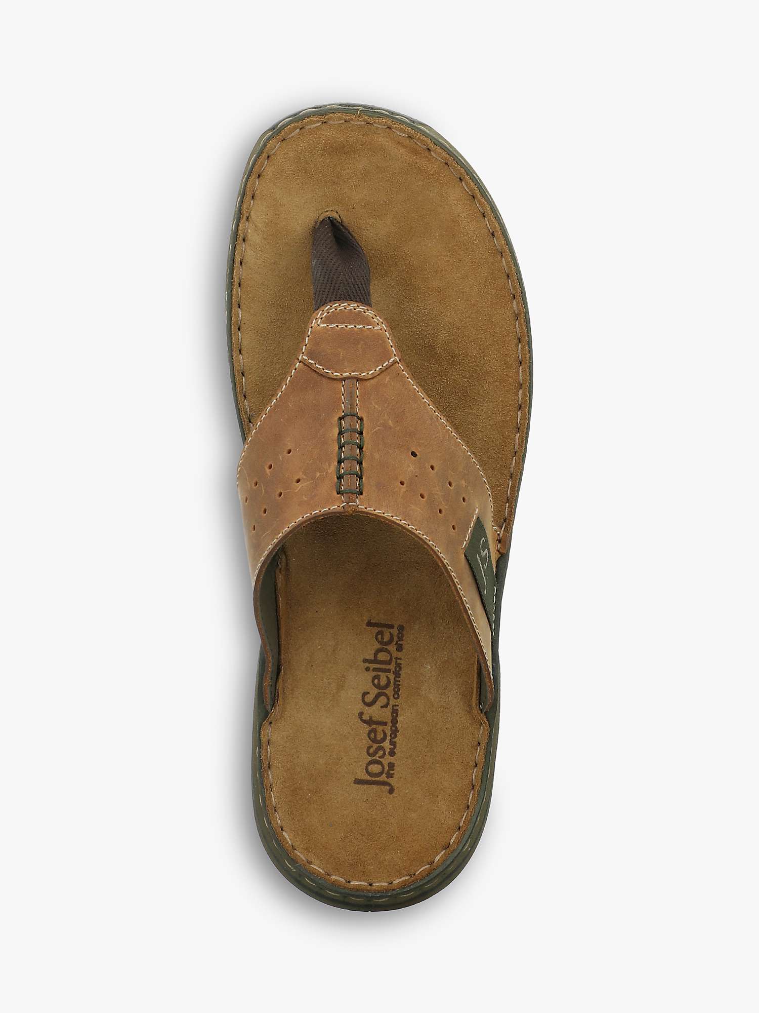 Buy Josef Seibel Maverick 05 Leather Footbed Sandals, Jeans Online at johnlewis.com