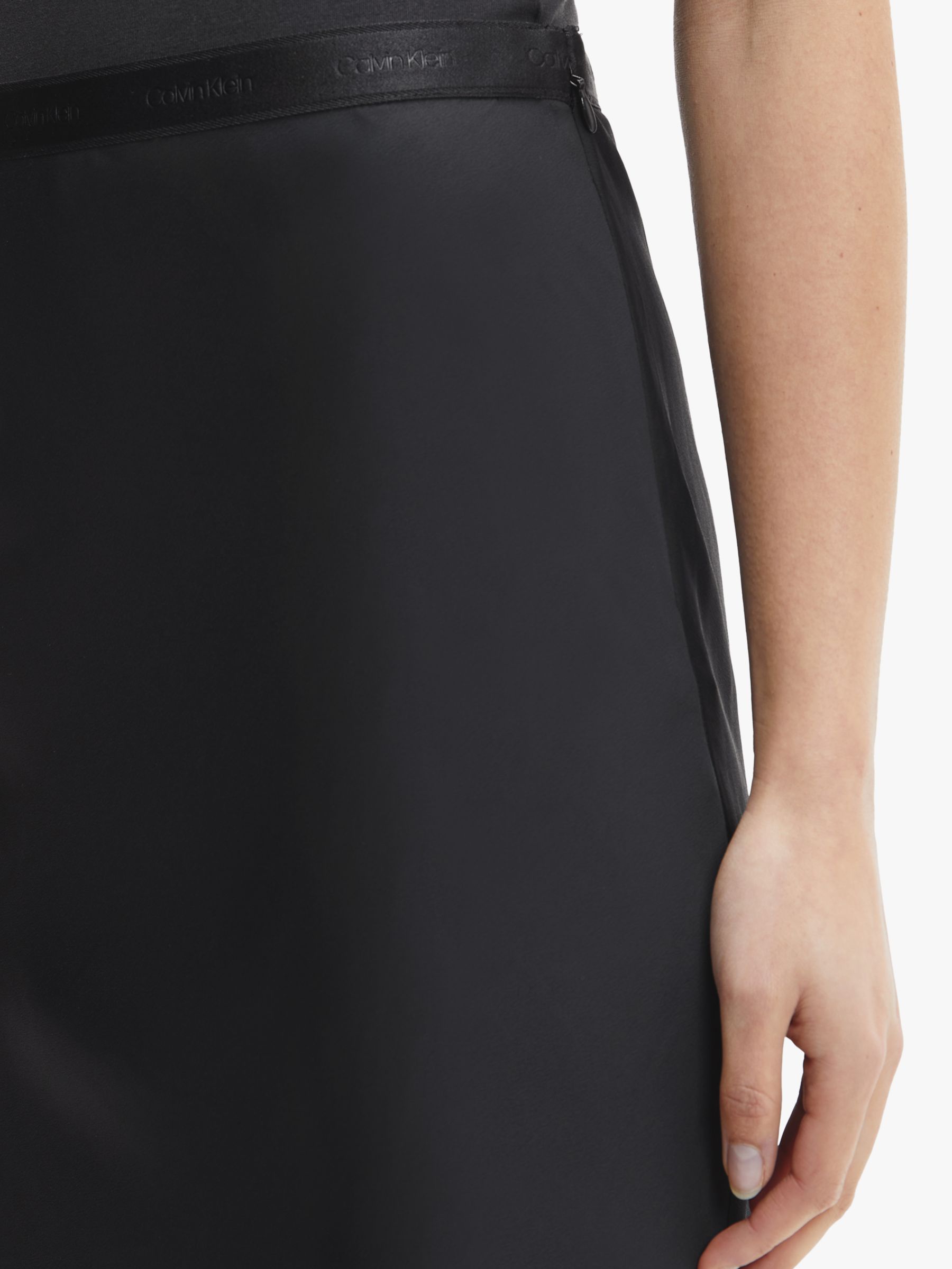 Calvin Klein Bias Partners Black & Midi John Lewis Cut Skirt, at