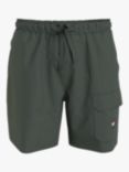 Tommy Jeans Cotton Linen Blend Beach Shorts, Avalon Green
