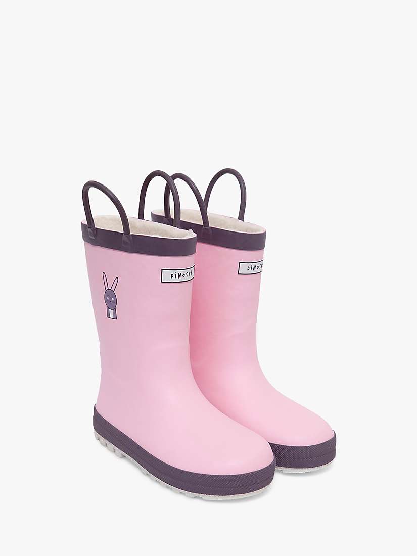 Buy Roarsome Kids' Hop Bunny Wellington Boots, Light Pink Online at johnlewis.com