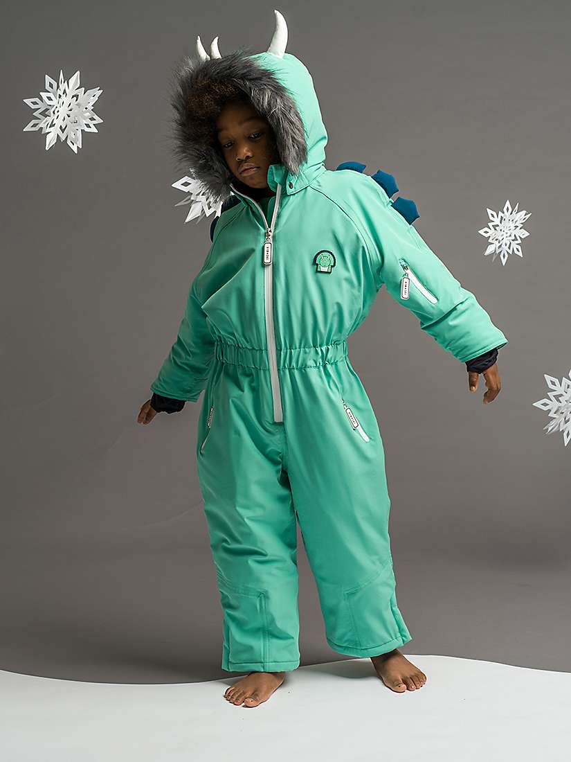 Buy Roarsome Kids' Spike Dinosaur Waterproof Snowsuit, Light Green Online at johnlewis.com