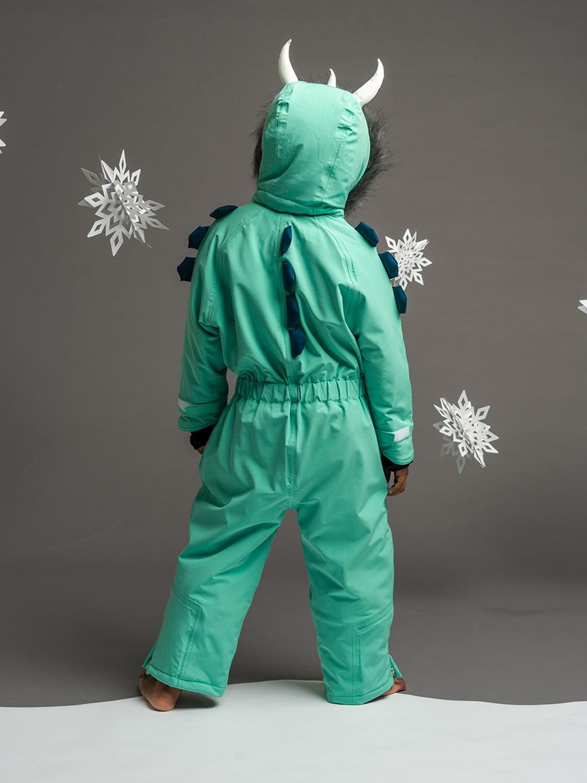 Roarsome Kids' Spike Dinosaur Waterproof Snowsuit, Light Green, 1-2 years