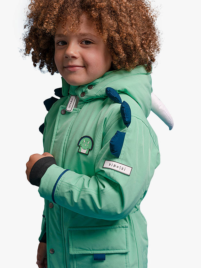 Roarsome Kids' Spike Dinosaur Waterproof Winter Coat, Light Green